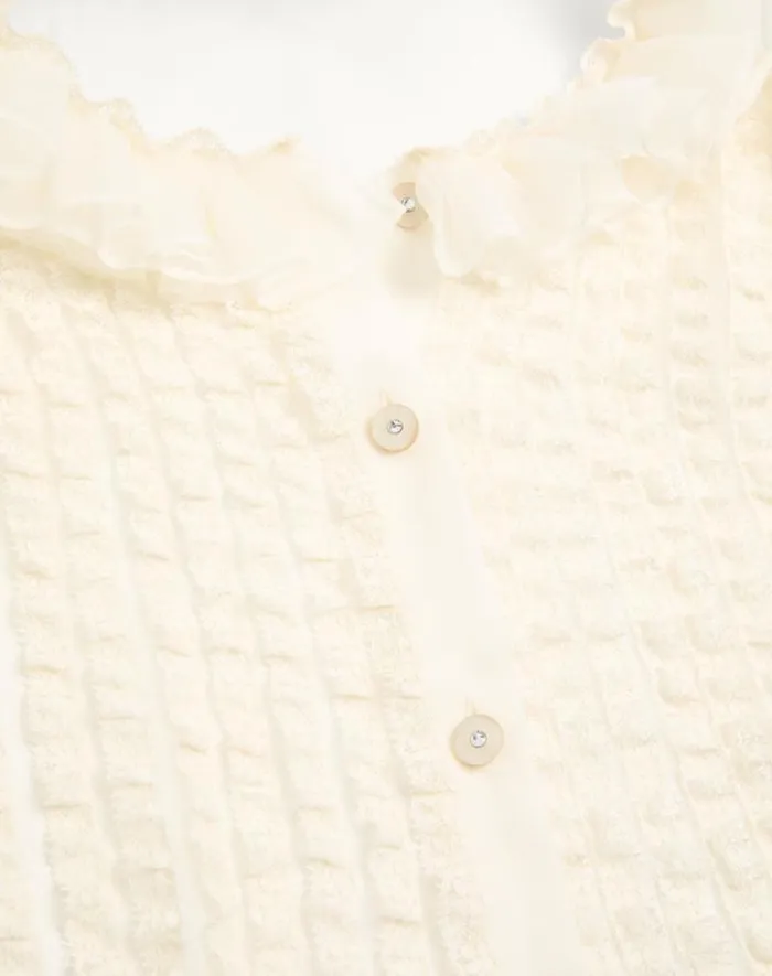 Valentino Shirts And Tops Woman Chiffon Blouse For Woman In Ivory Ivory Valentino Shirts And Tops Woman Chiffon Blouse For Woman In Ivory Ivory