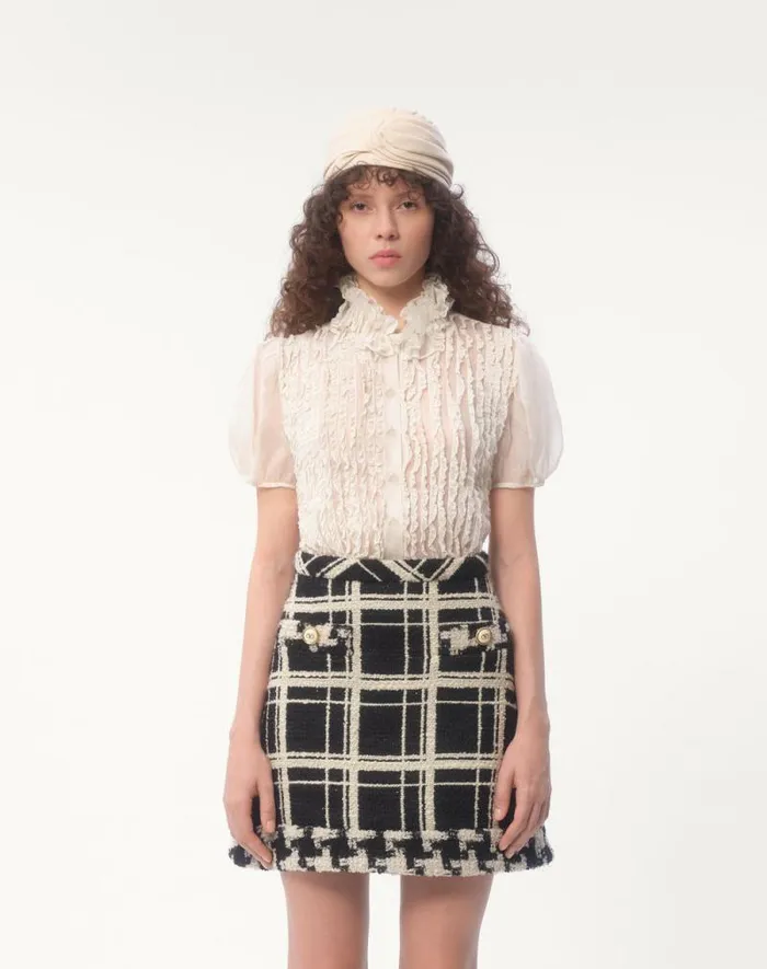 Valentino Shirts And Tops Woman Chiffon Blouse For Woman In Ivory Ivory Valentino Shirts And Tops Woman Chiffon Blouse For Woman In Ivory Ivory