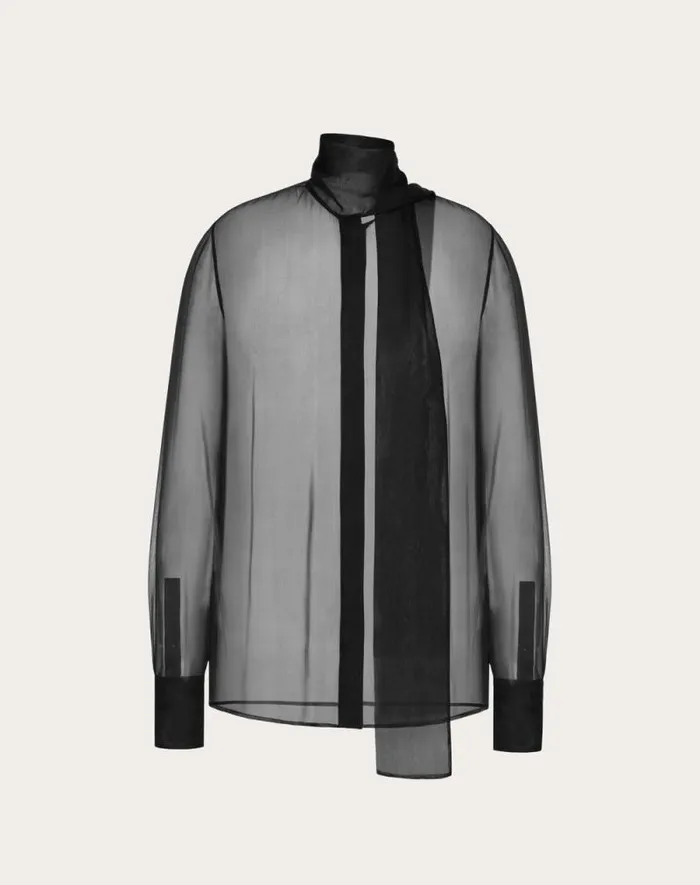 Valentino Shirts And Tops Woman Chiffon Blouse For Woman In Red Red