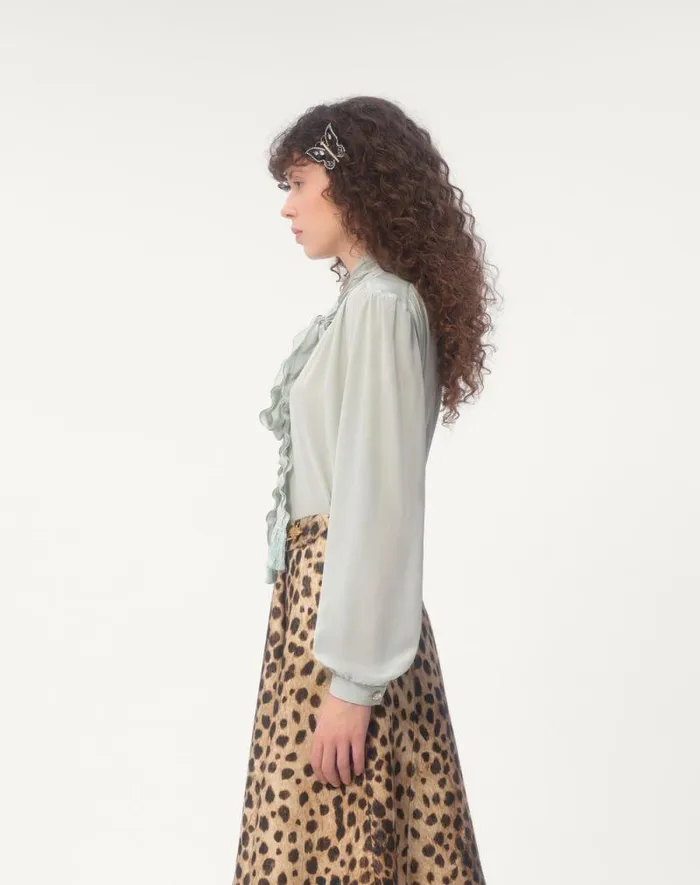 Valentino Shirts And Tops Woman Crepe De Chine Shirt For Woman In Beige Beige Valentino Shirts And Tops Woman Crepe De Chine Shirt For Woman In Beige Beige