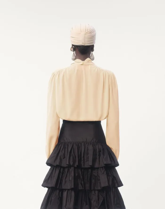 Valentino Shirts And Tops Woman Crepe De Chine Shirt For Woman In Beige Beige Valentino Shirts And Tops Woman Crepe De Chine Shirt For Woman In Beige Beige