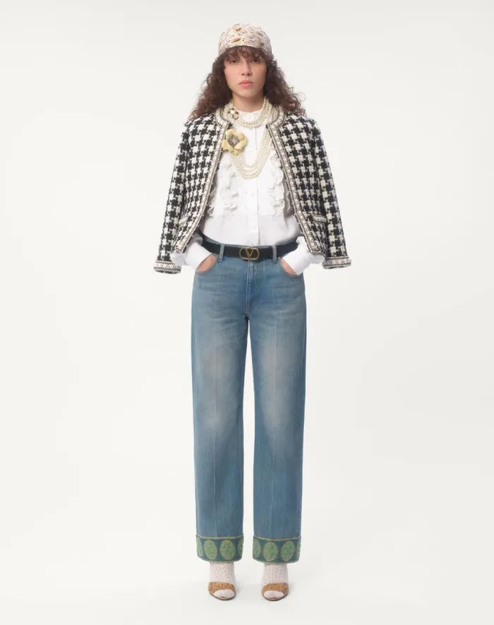 Valentino Shirts And Tops Woman Embroidered Cotton And Linen Top For Woman In White White