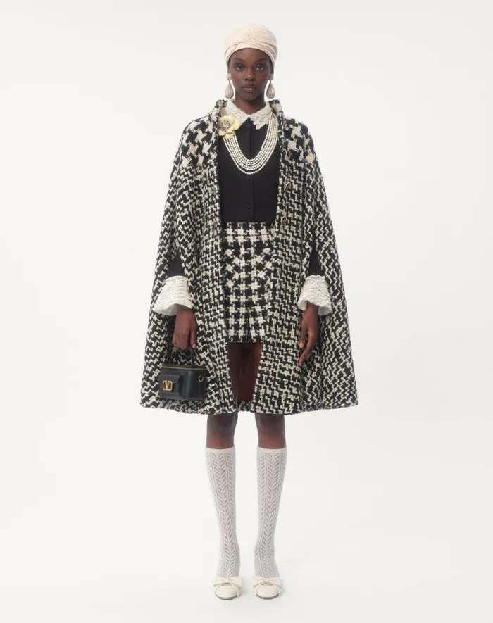Valentino Shirts And Tops Woman Georgette Blouse For Woman In Blackivory Blackivory