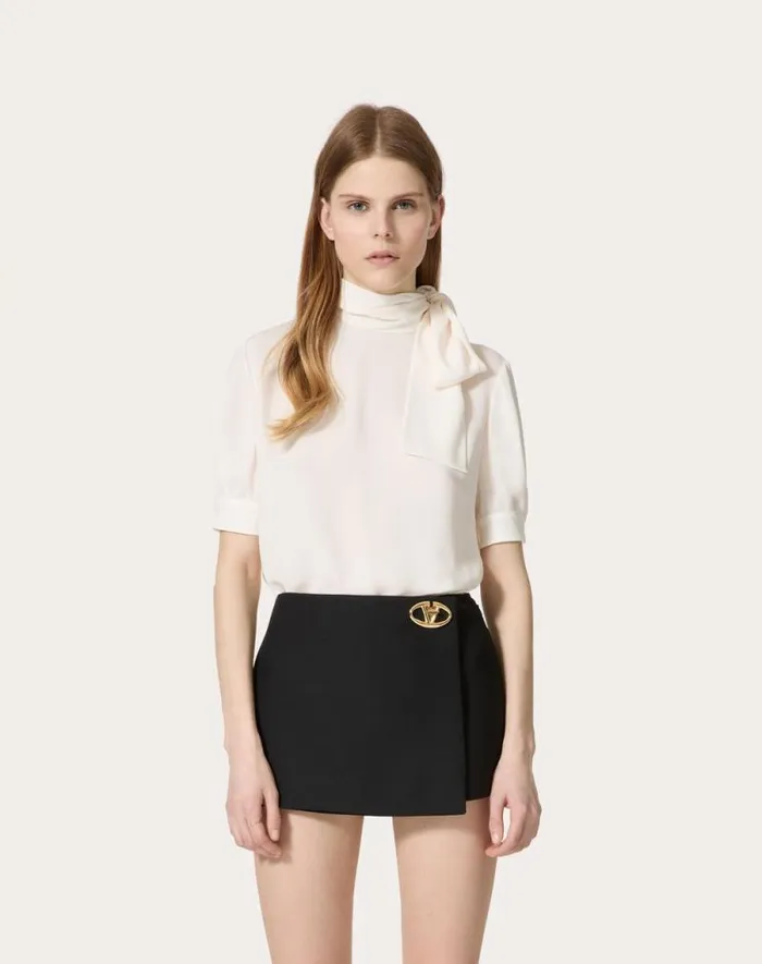 Valentino Shirts And Tops Woman Georgette Top For Woman In Red Red
