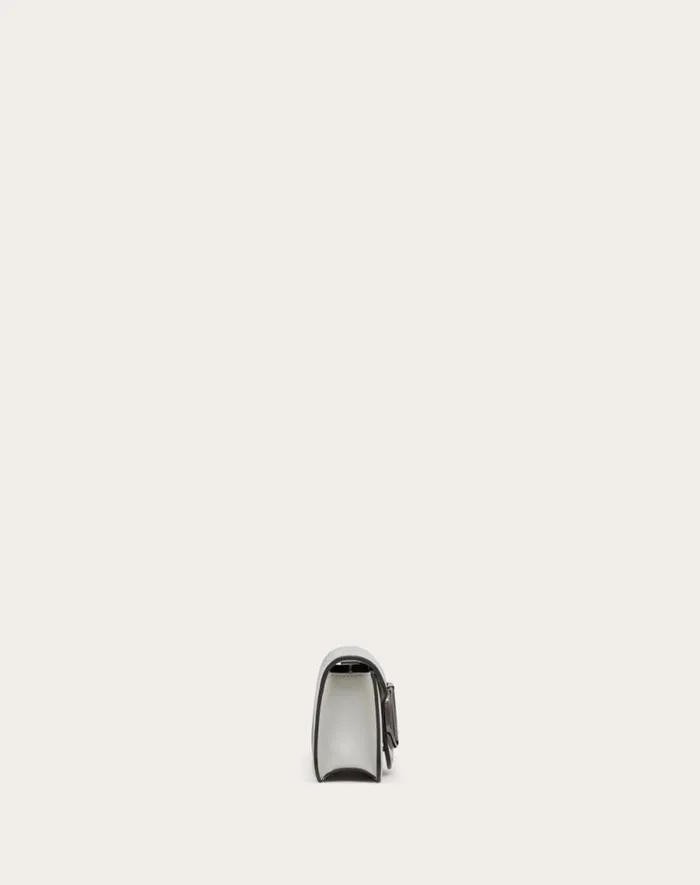 Valentino Shoulder Bags Man Mini Valentino Garavani Loc Crossbody Calfskin Bag For Man In Black Black