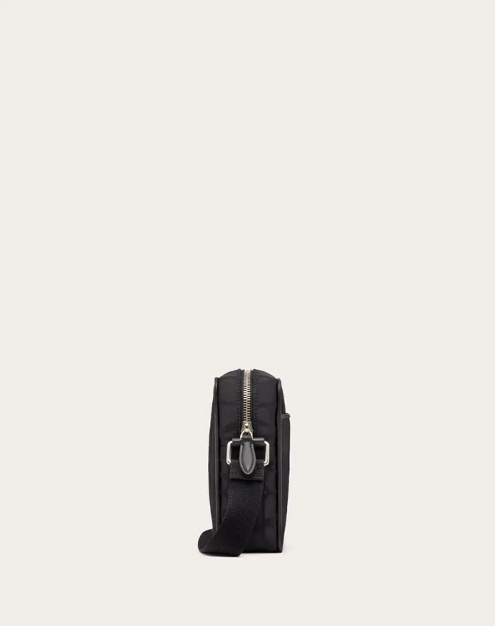 Valentino Shoulder Bags Man Small Black Iconographe Nylon Shoulder Bag For Man In Black Black Valentino Shoulder Bags Man Small Black Iconographe Nylon Shoulder Bag For Man In Black Black