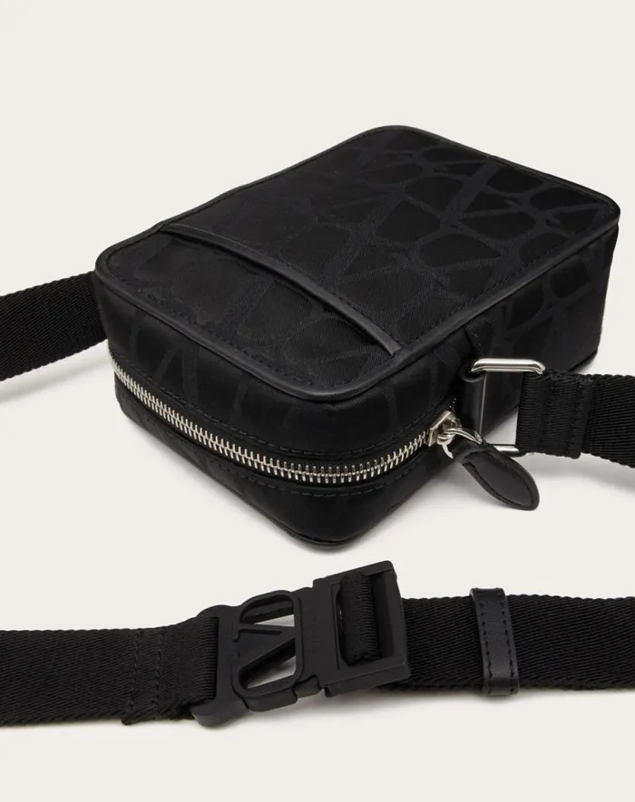 Valentino Shoulder Bags Man Small Black Iconographe Nylon Shoulder Bag For Man In Black Black Valentino Shoulder Bags Man Small Black Iconographe Nylon Shoulder Bag For Man In Black Black