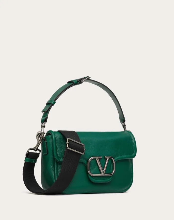 Valentino Shoulder Bags Man Valentino Garavani Alltime Grainy Calfskin Shoulder Bag For Man In Black Black