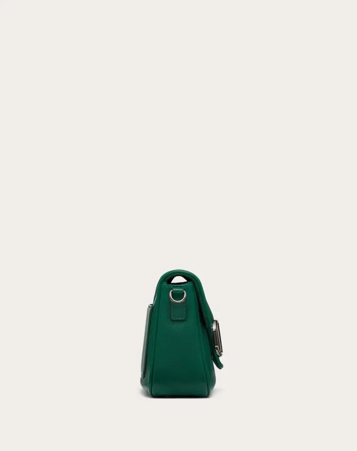 Valentino Shoulder Bags Man Valentino Garavani Alltime Grainy Calfskin Shoulder Bag For Man In Black Black