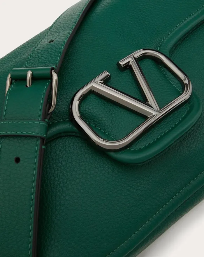 Valentino Shoulder Bags Man Valentino Garavani Alltime Grainy Calfskin Shoulder Bag For Man In Black Black