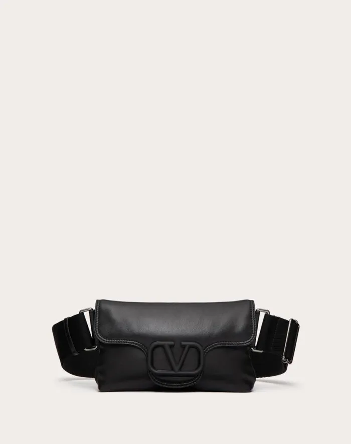 Valentino Shoulder Bags Man Valentino Garavani Noir Nappa Leather Shoulder Bag For Man In Black Black