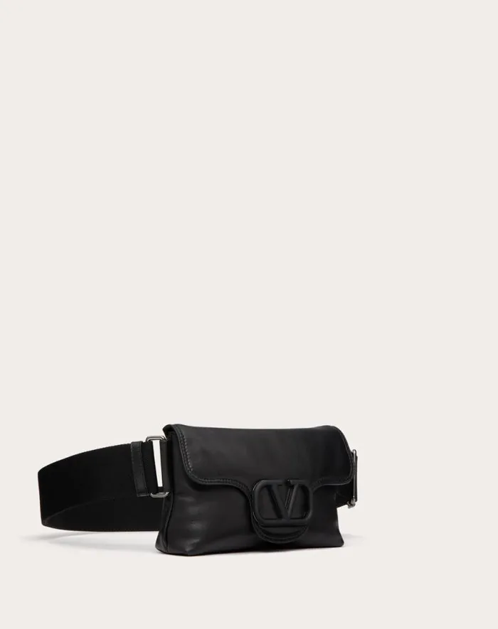 Valentino Shoulder Bags Man Valentino Garavani Noir Nappa Leather Shoulder Bag For Man In Black Black