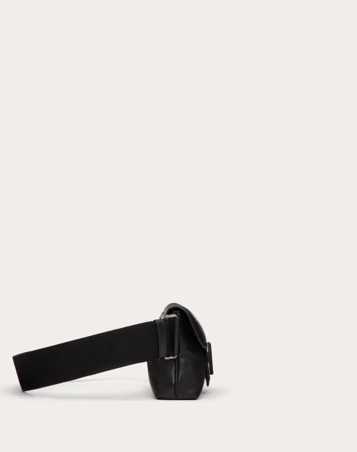 Valentino Shoulder Bags Man Valentino Garavani Noir Nappa Leather Shoulder Bag For Man In Black Black