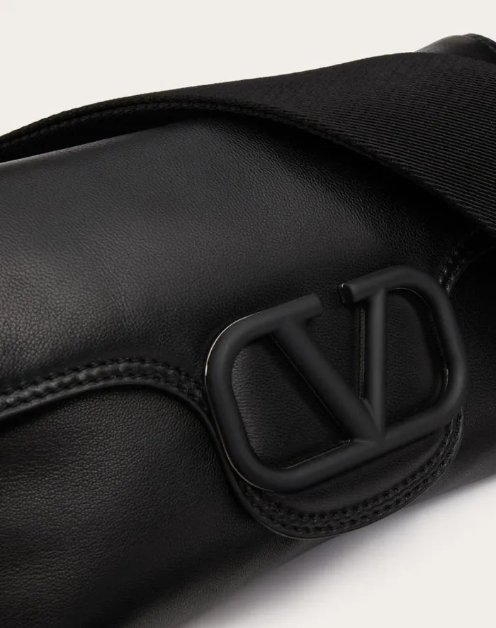 Valentino Shoulder Bags Man Valentino Garavani Noir Nappa Leather Shoulder Bag For Man In Black Black