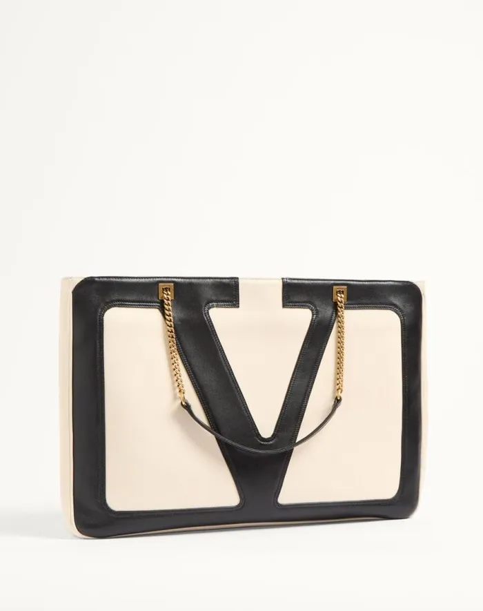 Valentino Shoulder Bags WomanMan Valentino Garavani Viva Superstar Nappa Leather Shopper For Woman In Blackbrown Blackbrown