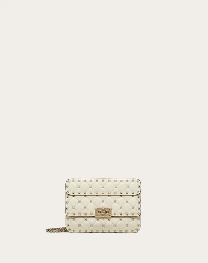Valentino Shoulder Bags Woman Small Nappa Rockstud Spike Bag For Woman In Black Black Valentino Shoulder Bags Woman Small Nappa Rockstud Spike Bag For Woman In Black Black