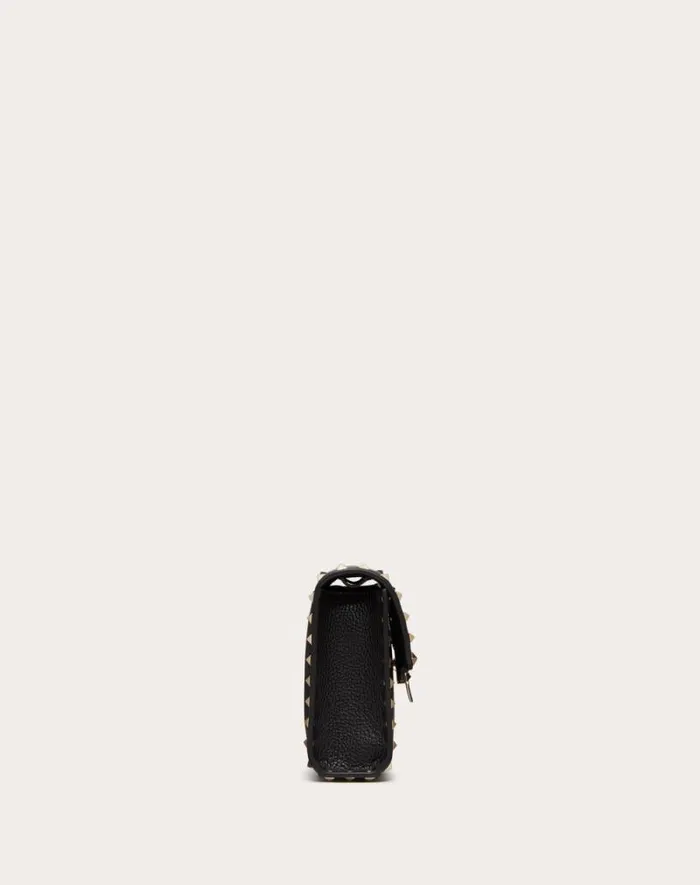 Valentino Shoulder Bags Woman Small Rockstud Grainy Calfskin Crossbody Bag For Woman In Black Black Valentino Shoulder Bags Woman Small Rockstud Grainy Calfskin Crossbody Bag For Woman In Black Black