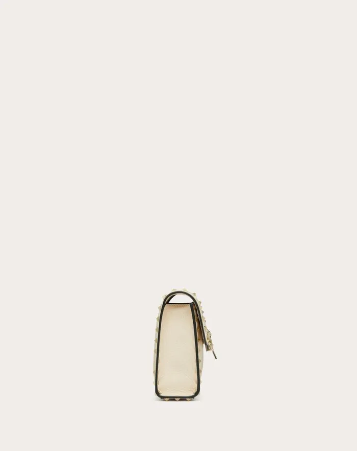 Valentino Shoulder Bags Woman Small Rockstud Grainy Calfskin Crossbody Bag For Woman In Rosso Valentino Rosso Valentino