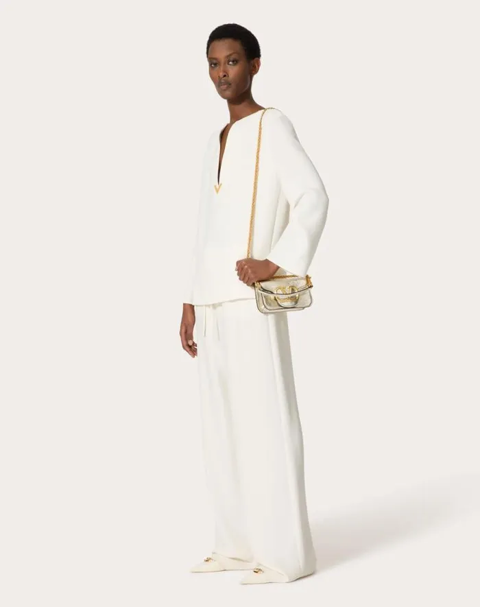 Valentino Shoulder Bags Woman Small Valentino Garavani Loc Metallic Calfskin Shoulder Bag For Woman In Platinum Platinum Valentino Shoulder Bags Woman Small Valentino Garavani Loc Metallic Calfskin Shoulder Bag For Woman In Platinum Platinum