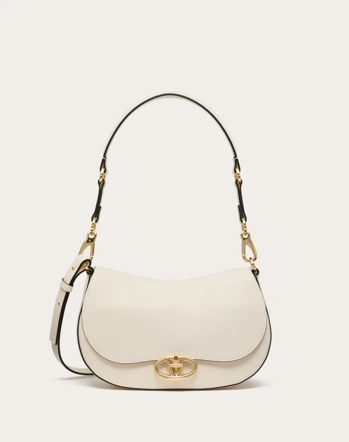 Valentino Shoulder Bags Woman Small Valentino Garavani Ohval Shoulder Bag In Nappa Calfskin For Woman In Black Black