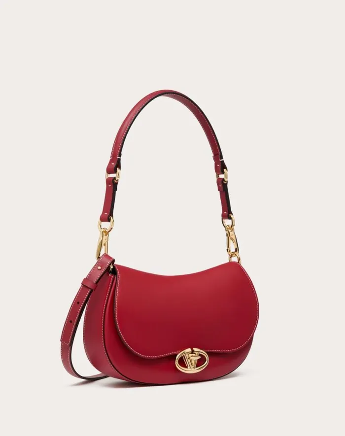 Valentino Shoulder Bags Woman Small Valentino Garavani Ohval Shoulder Bag In Nappa Calfskin For Woman In Black Black Valentino Shoulder Bags Woman Small Valentino Garavani Ohval Shoulder Bag In Nappa Calfskin For Woman In Black Black