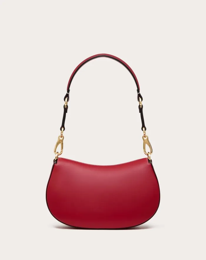 Valentino Shoulder Bags Woman Small Valentino Garavani Ohval Shoulder Bag In Nappa Calfskin For Woman In Black Black Valentino Shoulder Bags Woman Small Valentino Garavani Ohval Shoulder Bag In Nappa Calfskin For Woman In Black Black
