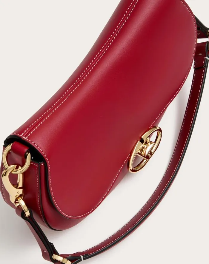 Valentino Shoulder Bags Woman Small Valentino Garavani Ohval Shoulder Bag In Nappa Calfskin For Woman In Black Black Valentino Shoulder Bags Woman Small Valentino Garavani Ohval Shoulder Bag In Nappa Calfskin For Woman In Black Black