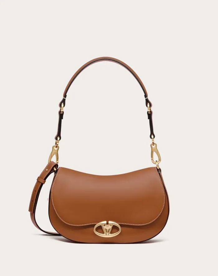 Valentino Shoulder Bags Woman Small Valentino Garavani Ohval Shoulder Bag In Nappa Calfskin For Woman In Black Black Valentino Shoulder Bags Woman Small Valentino Garavani Ohval Shoulder Bag In Nappa Calfskin For Woman In Black Black