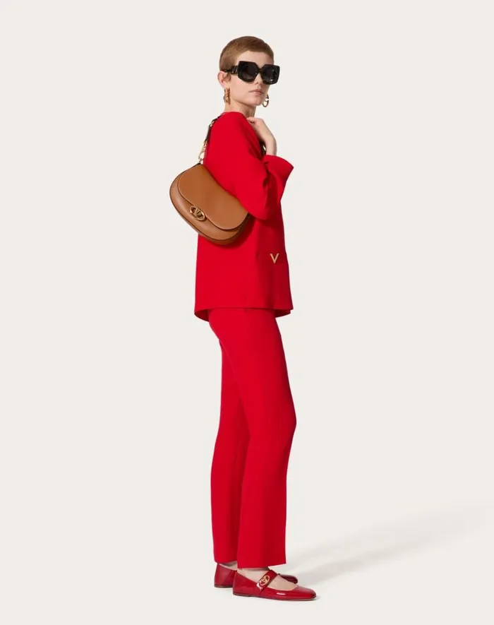 Valentino Shoulder Bags Woman Small Valentino Garavani Ohval Shoulder Bag In Nappa Calfskin For Woman In Black Black Valentino Shoulder Bags Woman Small Valentino Garavani Ohval Shoulder Bag In Nappa Calfskin For Woman In Black Black