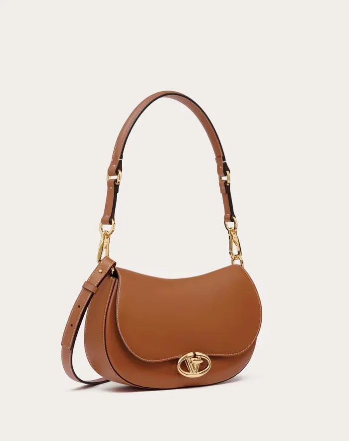 Valentino Shoulder Bags Woman Small Valentino Garavani Ohval Shoulder Bag In Nappa Calfskin For Woman In Black Black Valentino Shoulder Bags Woman Small Valentino Garavani Ohval Shoulder Bag In Nappa Calfskin For Woman In Black Black