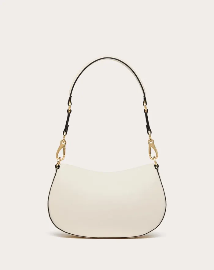 Valentino Shoulder Bags Woman Small Valentino Garavani Ohval Shoulder Bag In Nappa Calfskin For Woman In Black Black Valentino Shoulder Bags Woman Small Valentino Garavani Ohval Shoulder Bag In Nappa Calfskin For Woman In Black Black