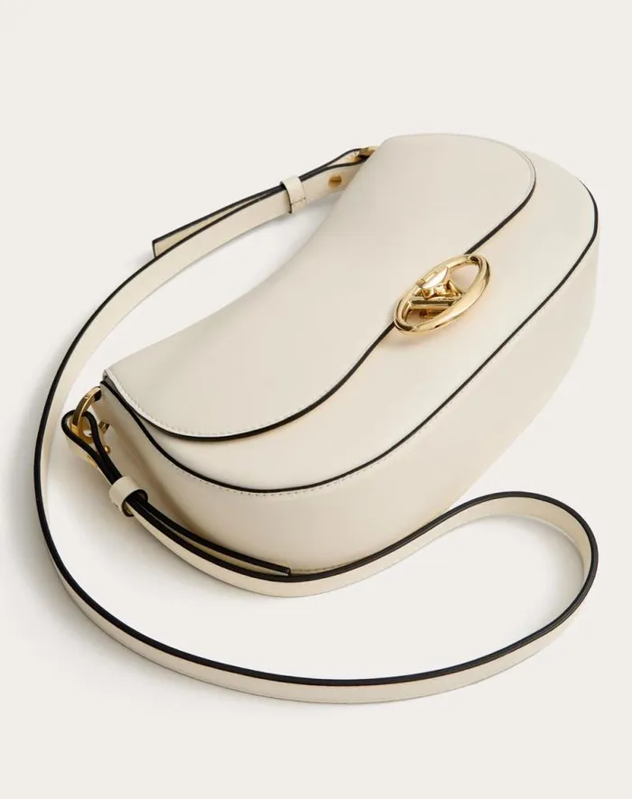Valentino Shoulder Bags Woman Small Valentino Garavani Ohval Shoulder Bag In Nappa Calfskin For Woman In Black Black Valentino Shoulder Bags Woman Small Valentino Garavani Ohval Shoulder Bag In Nappa Calfskin For Woman In Black Black