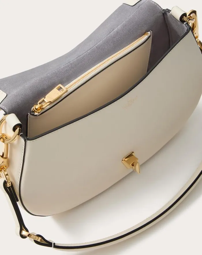 Valentino Shoulder Bags Woman Small Valentino Garavani Ohval Shoulder Bag In Nappa Calfskin For Woman In Black Black Valentino Shoulder Bags Woman Small Valentino Garavani Ohval Shoulder Bag In Nappa Calfskin For Woman In Black Black