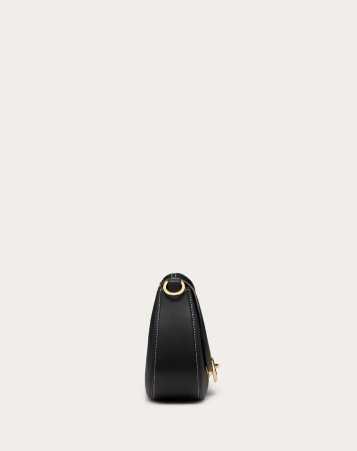 Valentino Shoulder Bags Woman Small Valentino Garavani Ohval Shoulder Bag In Nappa Calfskin For Woman In Black Black Valentino Shoulder Bags Woman Small Valentino Garavani Ohval Shoulder Bag In Nappa Calfskin For Woman In Black Black