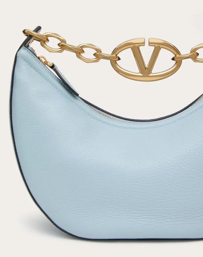 Valentino Shoulder Bags Woman Small Vlogo Moon Hobo Bag In Grainy Calfskin With Chain For Woman In Cedar Yellow Cedar Yellow Valentino Shoulder Bags Woman Small Vlogo Moon Hobo Bag In Grainy Calfskin With Chain For Woman In Cedar Yellow Cedar Yellow