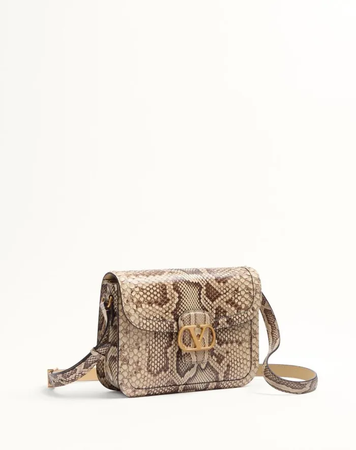 Valentino Shoulder Bags Woman Valentino Garavani 9to5 Python Shoulder Bag For Woman In Ivory Ivory