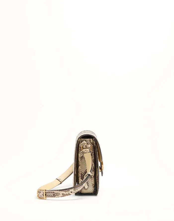 Valentino Shoulder Bags Woman Valentino Garavani 9to5 Python Shoulder Bag For Woman In Ivory Ivory