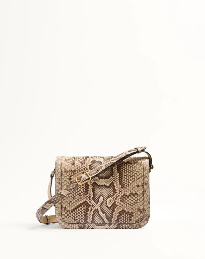 Valentino Shoulder Bags Woman Valentino Garavani 9to5 Python Shoulder Bag For Woman In Ivory Ivory