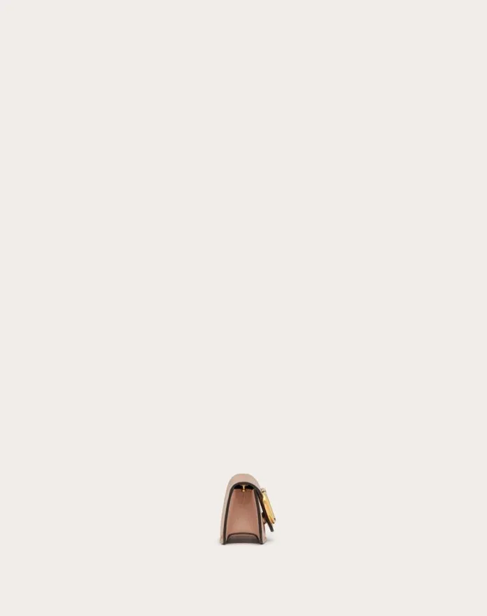Valentino Shoulder Bags Woman Valentino Garavani Loc Micro Bag In Calfskin Leather With Chain For Woman In Rose Cannelle Rose Cannelle