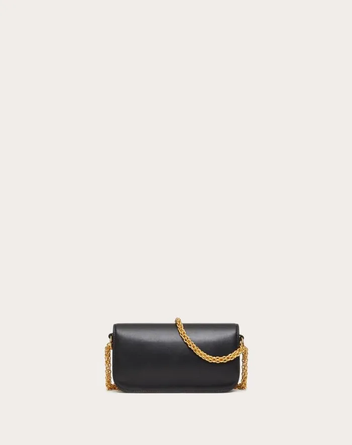 Valentino Shoulder Bags Woman Valentino Garavani Loc Small Shoulder Bag In Calfskin For Woman In Black Black Valentino Shoulder Bags Woman Valentino Garavani Loc Small Shoulder Bag In Calfskin For Woman In Black Black