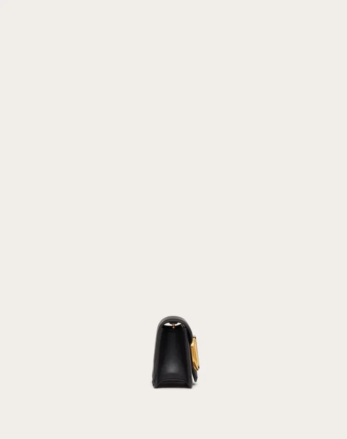 Valentino Shoulder Bags Woman Valentino Garavani Loc Small Shoulder Bag In Calfskin For Woman In Black Black Valentino Shoulder Bags Woman Valentino Garavani Loc Small Shoulder Bag In Calfskin For Woman In Black Black