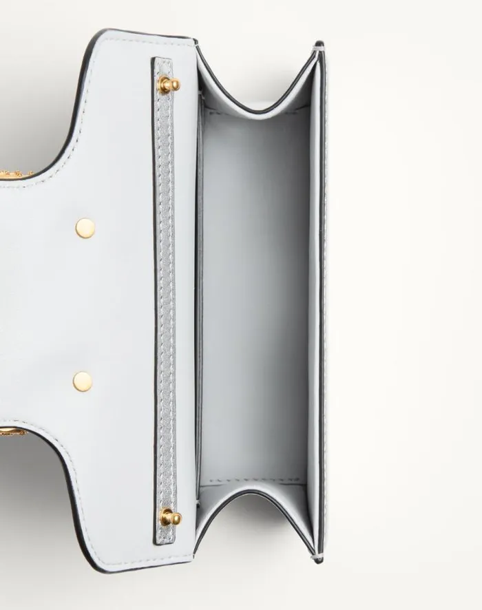 Valentino Shoulder Bags Woman Valentino Garavani Loc Small Shoulder Bag In Laminated Calfskin With Jewel Logo For Woman In Rose Violet Rose Violet Valentino Shoulder Bags Woman Valentino Garavani Loc Small Shoulder Bag In Laminated Calfskin With Jewel Logo For Woman In Rose Violet Rose Violet