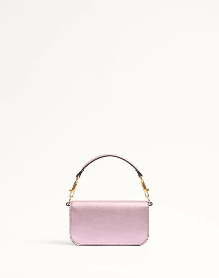 Valentino Shoulder Bags Woman Valentino Garavani Loc Small Shoulder Bag In Laminated Calfskin With Jewel Logo For Woman In Rose Violet Rose Violet Valentino Shoulder Bags Woman Valentino Garavani Loc Small Shoulder Bag In Laminated Calfskin With Jewel Logo For Woman In Rose Violet Rose Violet