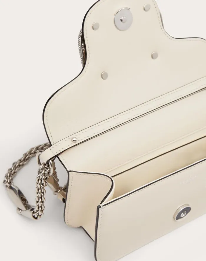 Valentino Shoulder Bags Woman Valentino Garavani Loc Small Shoulder Bag With Jewel Logo For Woman In Light Ivory Light Ivory Valentino Shoulder Bags Woman Valentino Garavani Loc Small Shoulder Bag With Jewel Logo For Woman In Light Ivory Light Ivory
