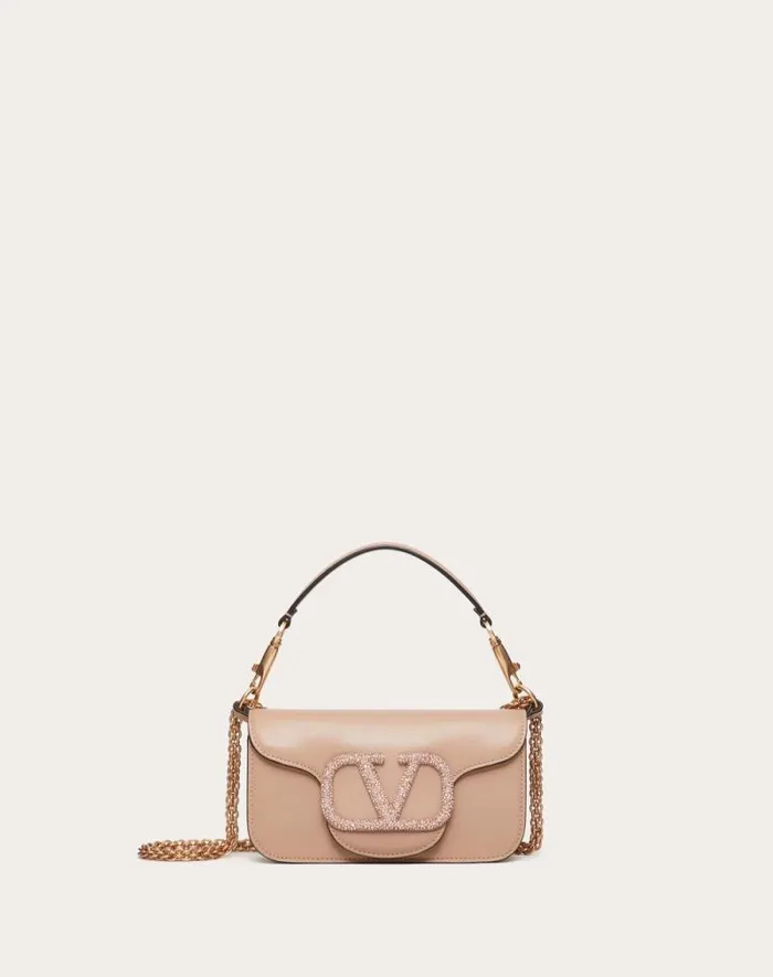 Valentino Shoulder Bags Woman Valentino Garavani Loc Small Shoulder Bag With Jewel Logo For Woman In Light Ivory Light Ivory Valentino Shoulder Bags Woman Valentino Garavani Loc Small Shoulder Bag With Jewel Logo For Woman In Light Ivory Light Ivory