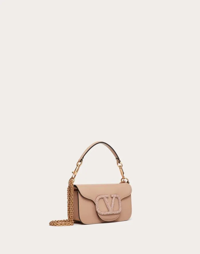 Valentino Shoulder Bags Woman Valentino Garavani Loc Small Shoulder Bag With Jewel Logo For Woman In Light Ivory Light Ivory Valentino Shoulder Bags Woman Valentino Garavani Loc Small Shoulder Bag With Jewel Logo For Woman In Light Ivory Light Ivory