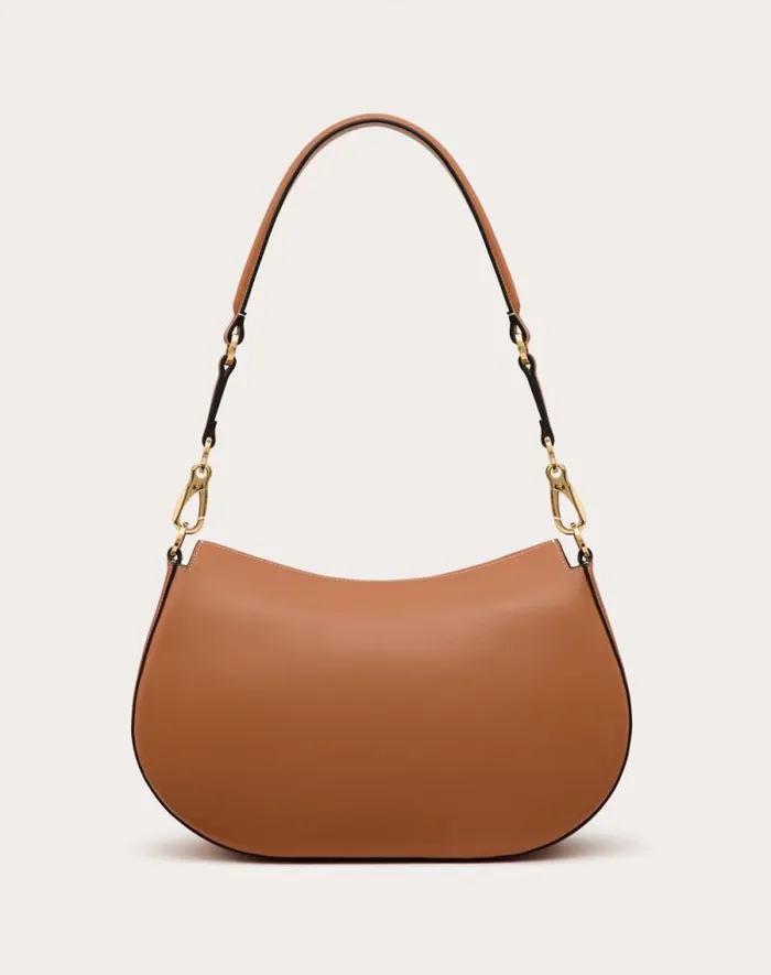 Valentino Shoulder Bags Woman Valentino Garavani Ohval Medium Shoulder Bag In Nappa Calfskin For Woman In Black Black Valentino Shoulder Bags Woman Valentino Garavani Ohval Medium Shoulder Bag In Nappa Calfskin For Woman In Black Black