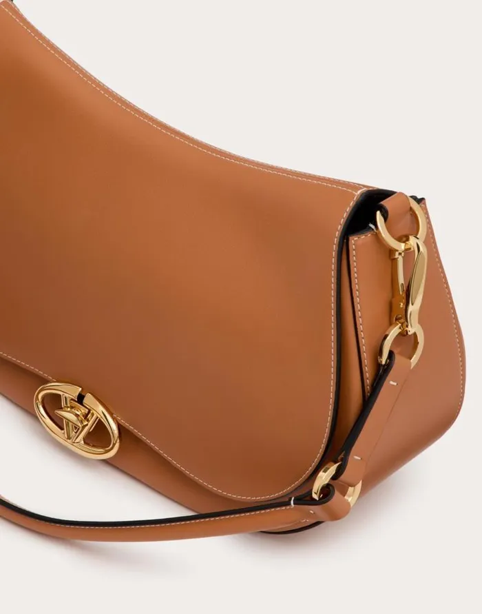 Valentino Shoulder Bags Woman Valentino Garavani Ohval Medium Shoulder Bag In Nappa Calfskin For Woman In Black Black Valentino Shoulder Bags Woman Valentino Garavani Ohval Medium Shoulder Bag In Nappa Calfskin For Woman In Black Black