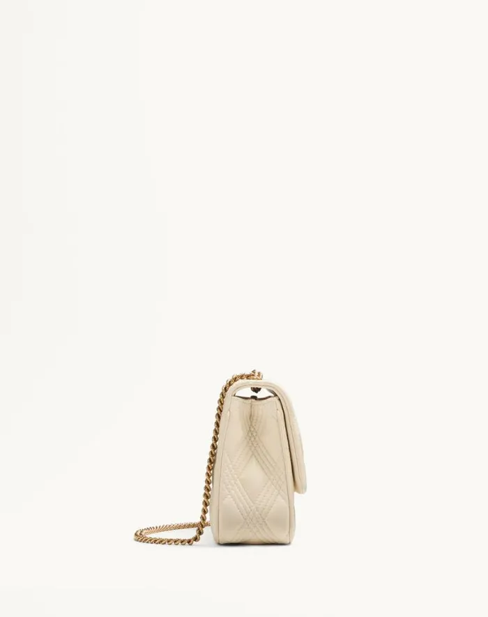 Valentino Shoulder Bags Woman Valentino Garavani Quiltie 67 Medium Shoulder Bag In Quilted Nappa Leather For Woman In Rose Cannelle Rose Cannelle