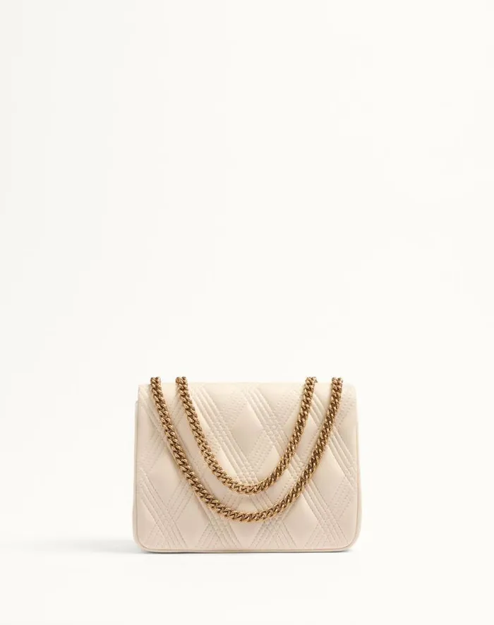 Valentino Shoulder Bags Woman Valentino Garavani Quiltie 67 Medium Shoulder Bag In Quilted Nappa Leather For Woman In Rose Cannelle Rose Cannelle
